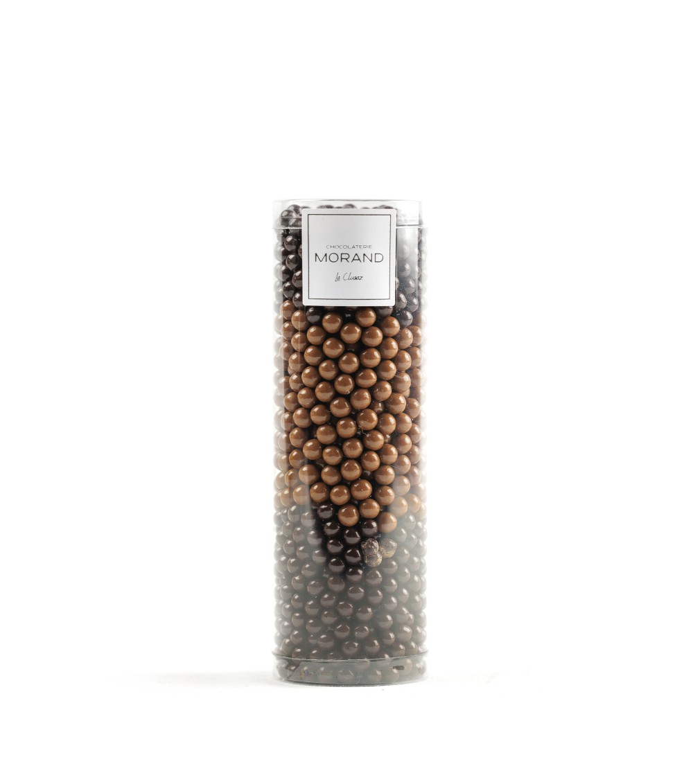 Perles craquantes - céréales craquantes enrobées de chocolat noir et au lait caramélisé 170g