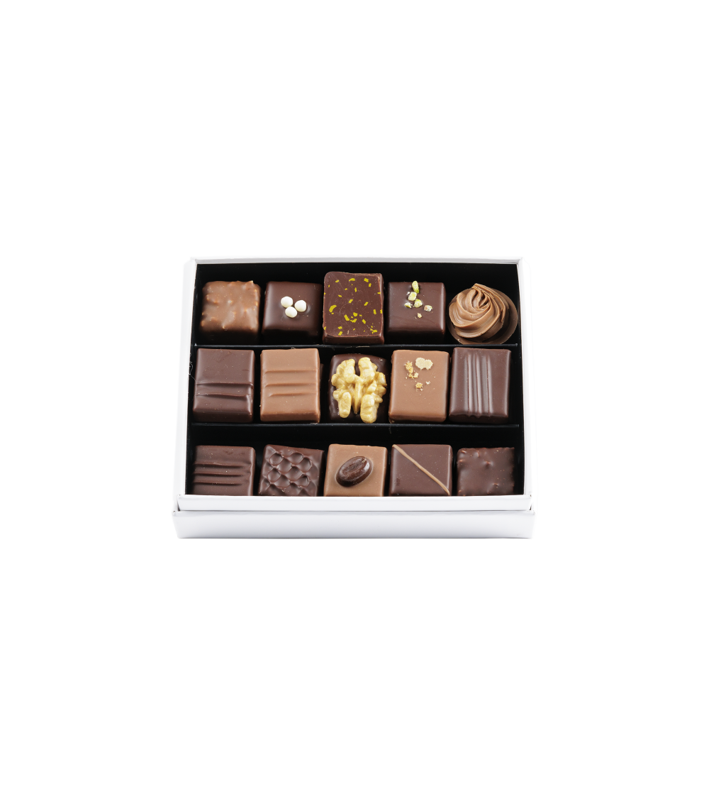coffret d'assortiment 20 chocolats chocolaterie Morand