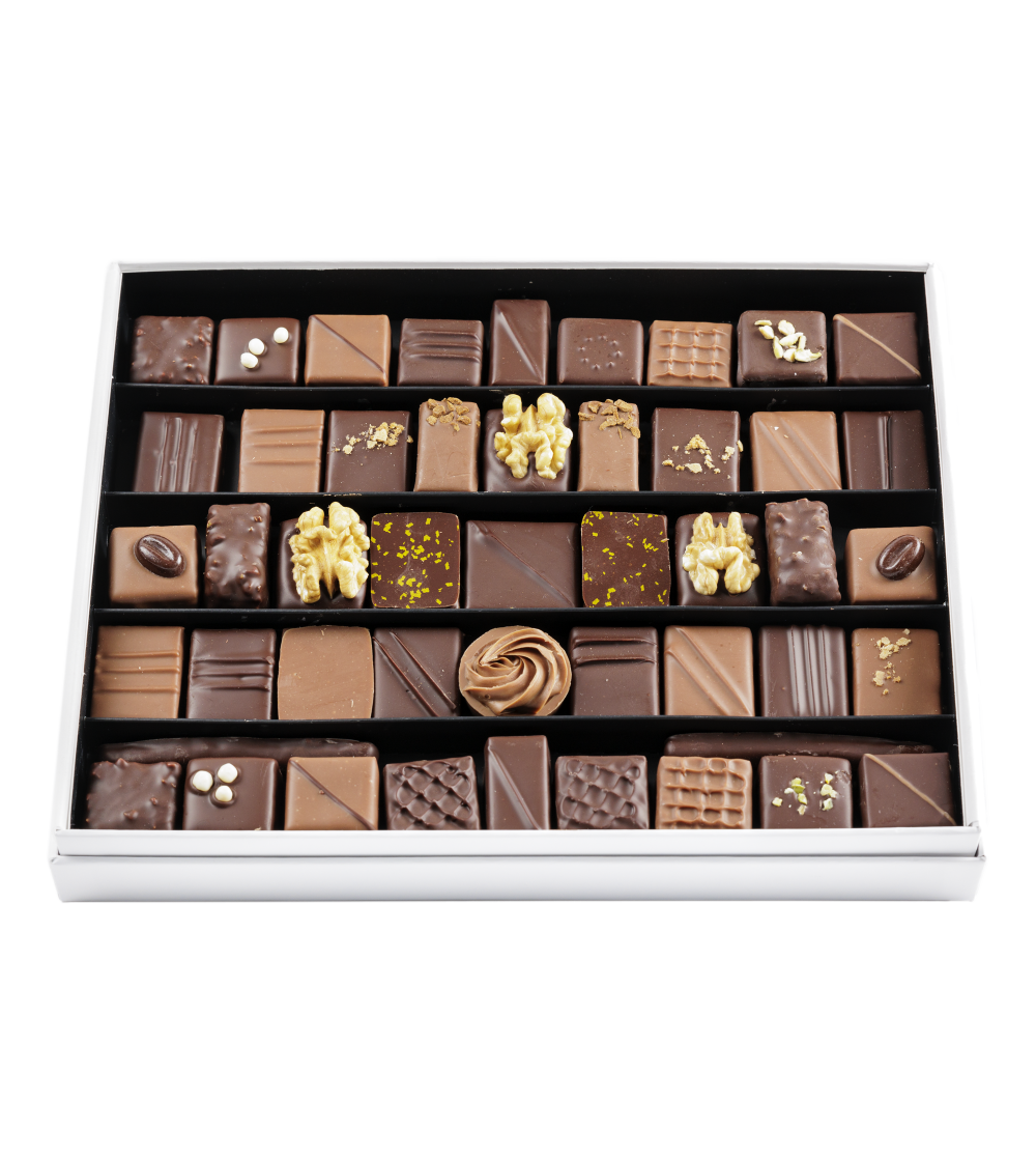 coffret d'assortiment 45 chocolats chocolaterie Morand