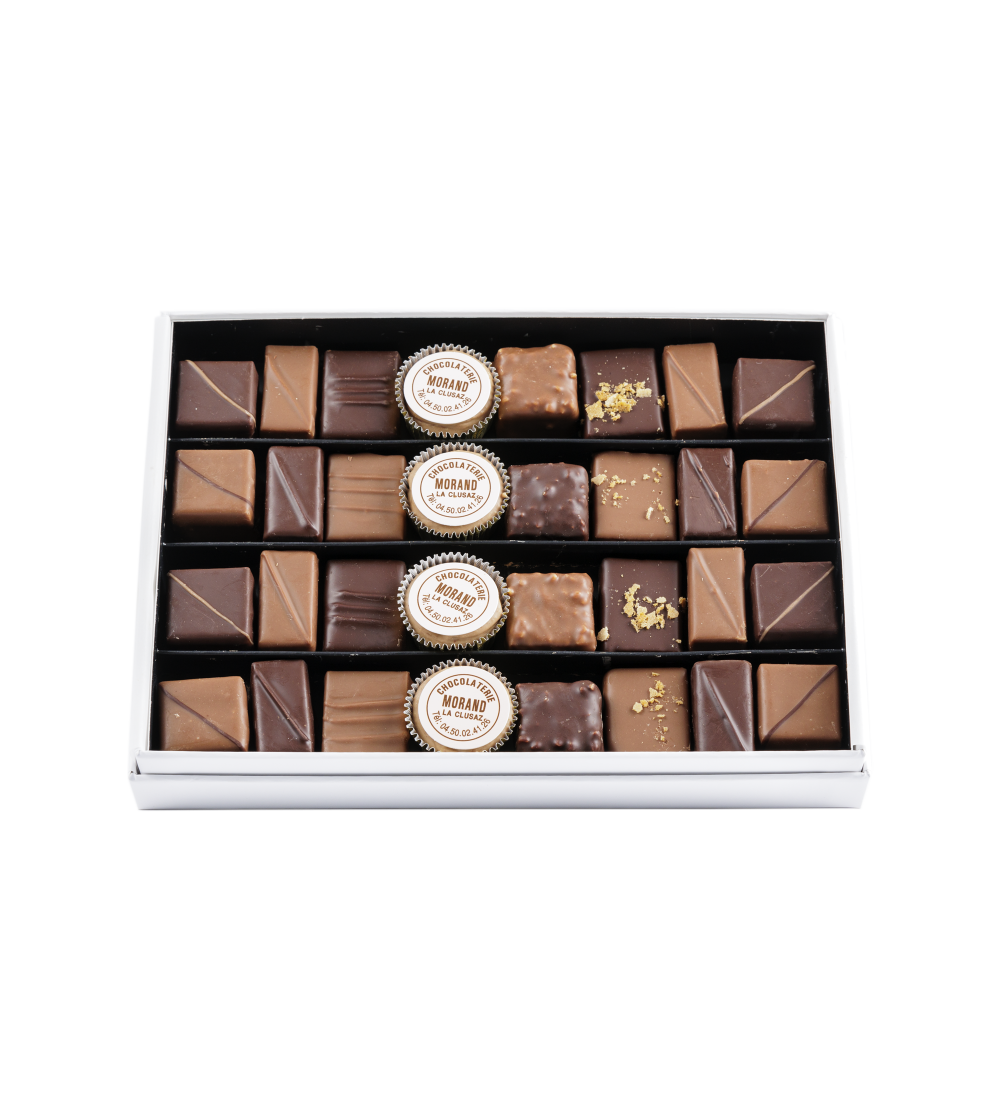 coffret 32 chocolats pralinés chocolaterie Morand