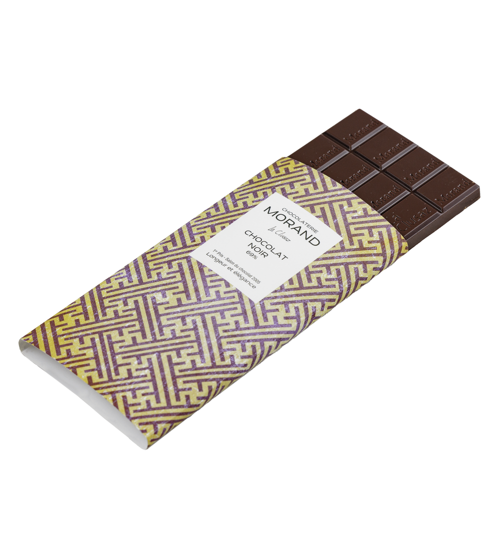 Tablette chocolat noir 69% primé salon du chocolat 2005